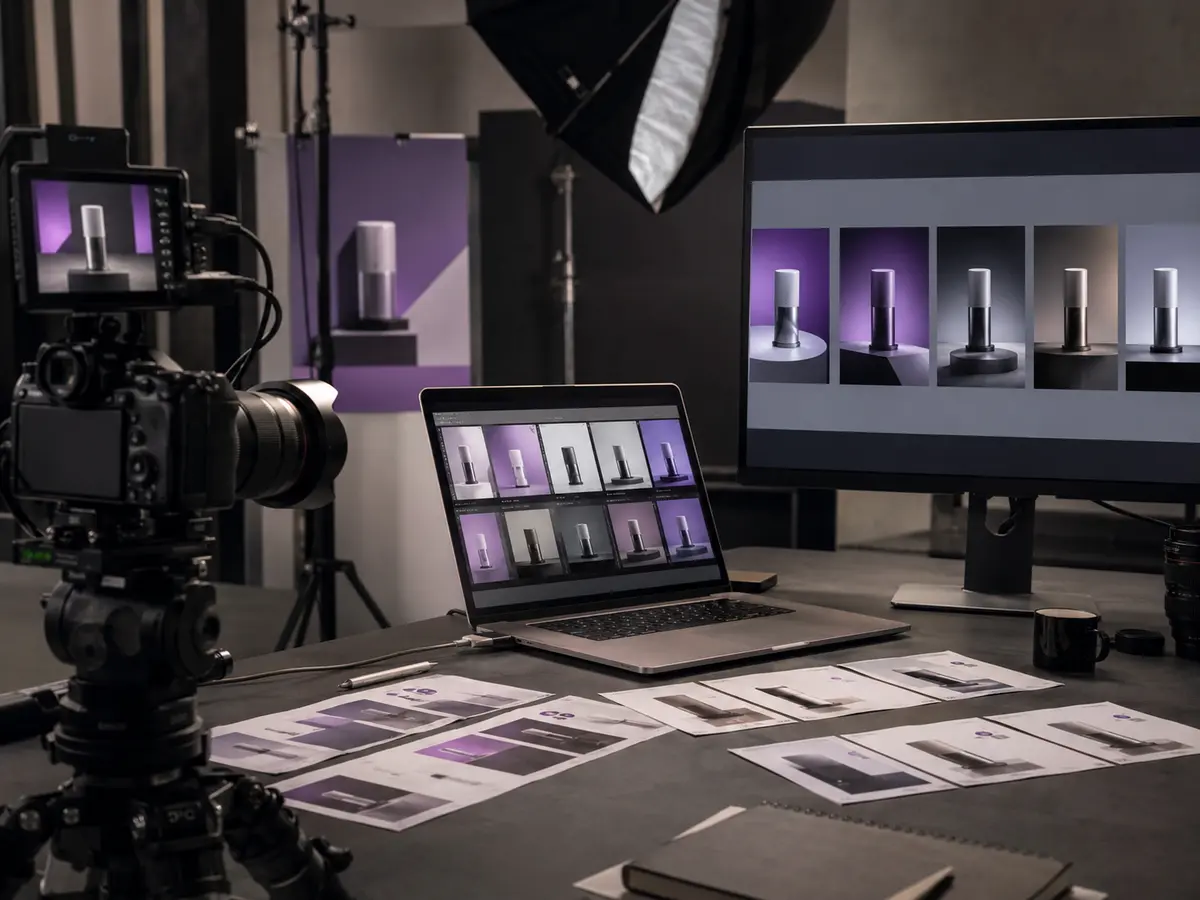 Estudio de producción comparando un Master y sus variantes
